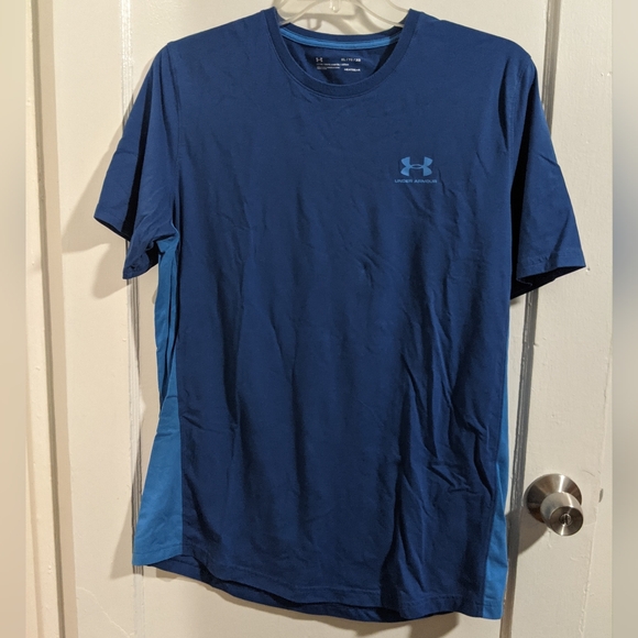 Under Armour Men's Navy and Light Blue Active Tee XL - Picture 1 of 5